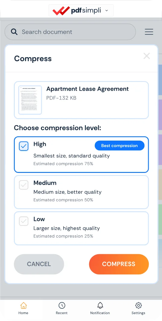 The ChargebackSimpli app showing an open dispute and its evidence packet